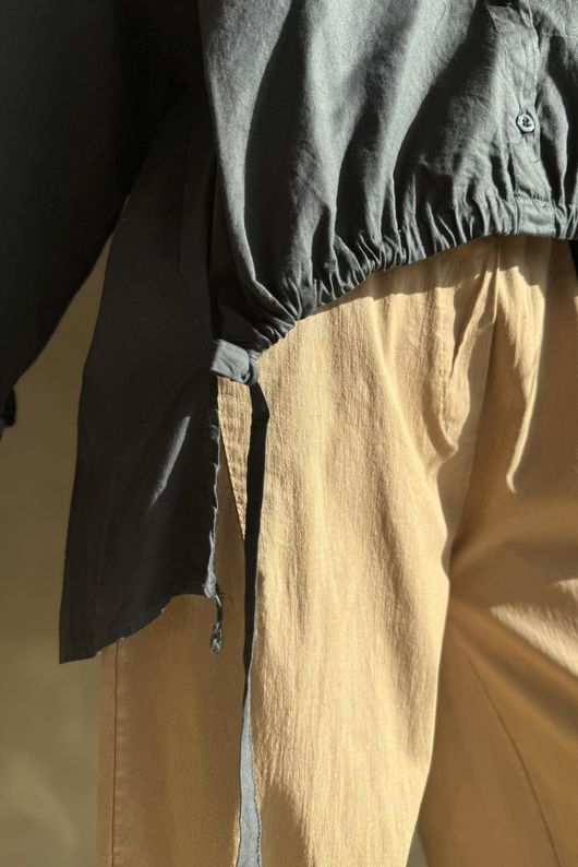 Paloma French Tuck Shirt Charcoal